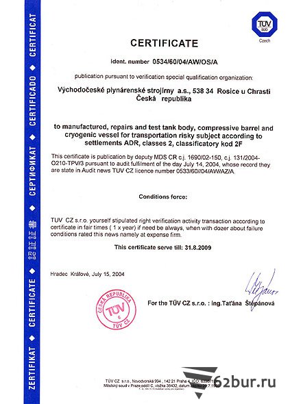 Сертификат TUV VPS
